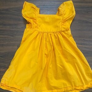 Bright Yellow Girls Ruffle Sleeve Dress | Sundress